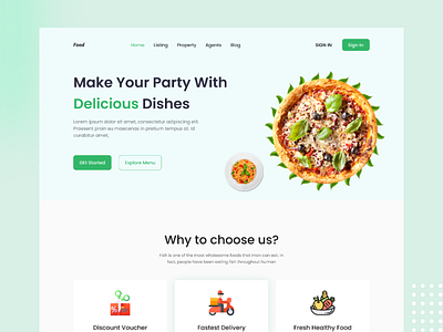 Restaurant Landing Page food and drink food app food delivery food delivery service food delivery website foodie homepage design nasim redesign responsive restaurant app restaurant branding restaurant home restaurant landing page ui uiuxdesign webdesign website design