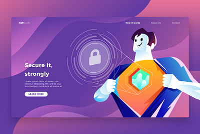 Security - Banner & Landing Page app banner branding design development graph graphic design illustration landing landing page page security security banner strategy ui ui design ux ux design webapp website