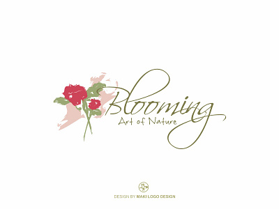 Blooming Flower Logo blossom bluming bouquet colorful floral flower flower shop garden heart leaf logo logo design logo designer love nature photography plant romantic rose wedding