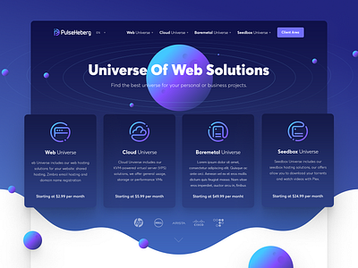 PulseHeberg - Hosting Website based on WHMCS branding design graphic design hosting illustration logo ui universe ux vector web whmcs