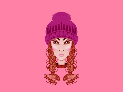 Girl art design fashion girl icon illustration procreate