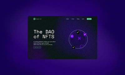 NFT Landing page app app concept app design crypto dao design landing page motion graphics nft ui user interface