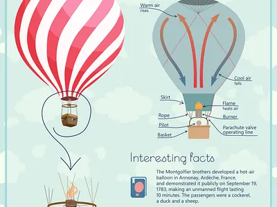 Air Balloon Poster 2d adobe illustrator aerostat air balloon aircraft art balloon design drawing graphic design history illustration illustration art illustrator poster print schematic scheme sky vector