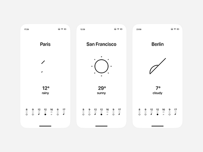 Weather in White animation app branding micro interaction ui