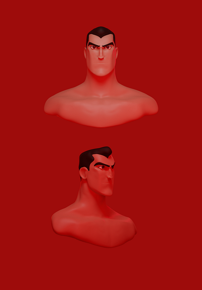 the man in the red room 3d blender character character design designer graphic