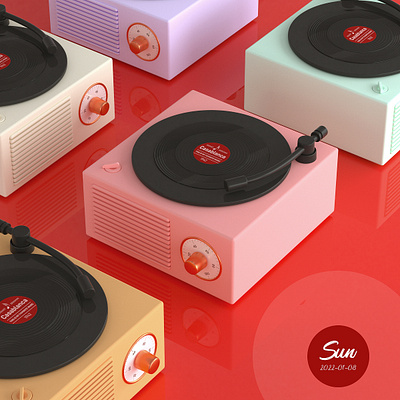 MUSIC PLAYER 3d c4d illustration render