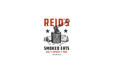 Reid's Smoked Eats - Concept 1 branding design illustration logo type typography vector