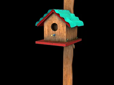 Birdhouse 3d Model 3d 3dart animation asset bird cartoon enviroment fantacy game game ready house stylized
