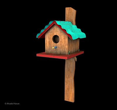 Birdhouse 3d Model 3d 3dart animation asset bird cartoon enviroment fantacy game game ready house stylized