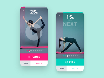 Mobile Fitness Workout App activity app clean design exercise fitness gym health interface minimal mobile sport tracker trainer training ui ux wellness workout