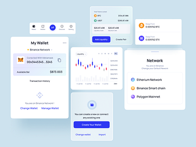 Mobile UI Component Design crypto graphic design illustration mobile app ui uiux uiuxdesign web3 webdesign