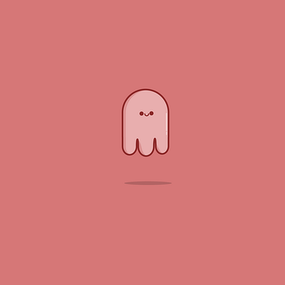 Pink Kawaii Ghost app design graphic design icon illustration logo vector