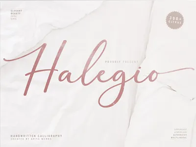 Halegio | Modern Handwritten Calligraphy beauty font calligraphy calligraphy font elegant font feminine font font font design fonts fontype handwritten handwritten script script font