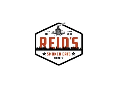 Reid's Smoked Eats - Concept 1 branding design illustration logo type typography vector