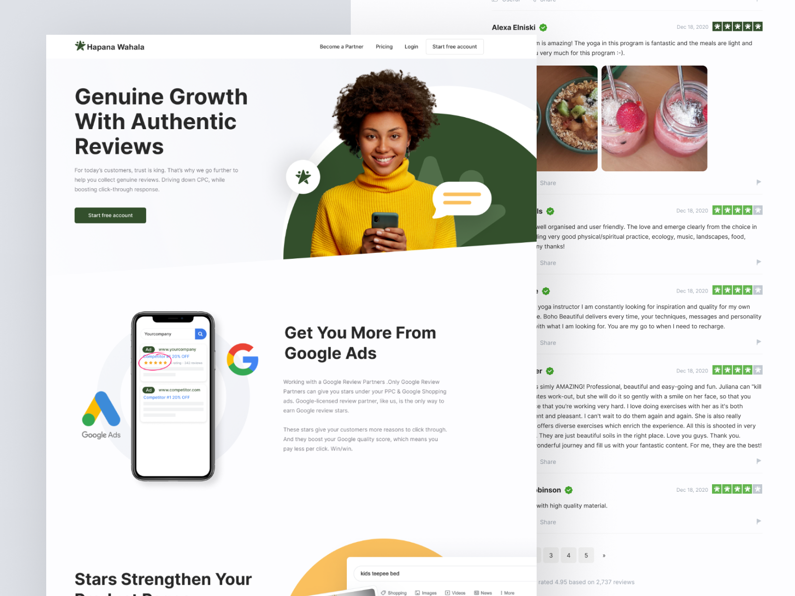 Example of Website & Landing Page Design