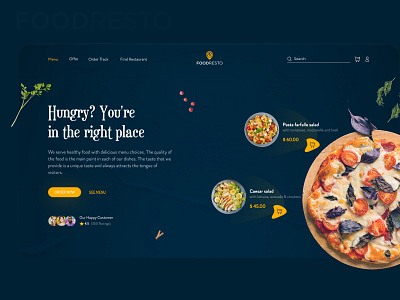 🍔 Food Ordering Website Landing Page clean web design food delivery food delivery website food ordering website popular design restaurant resturant website trendy design uiux website webui