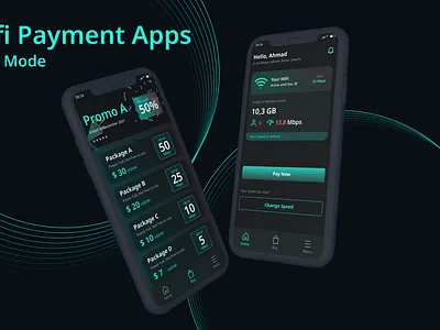 Wifi Payment Apps app branding dark darkmode design ecommerce graphic design product ui ui design ux wifi wireles