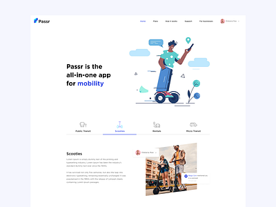 Passr - Website application branding careem design logo responsive uber ui user experience ux web website