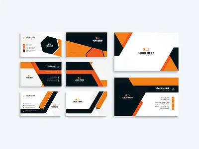Business card design agency branding business business card card company corporate design id card manager modern name card orange print design real estate