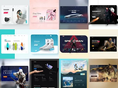 Creative web design assassin avengers covid marvel shoe spiderman superman web design website design