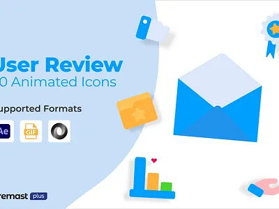 User Review Icon Pack⭐ anima animated icons animation graphic design icons illustrations motion graphics presentation user review