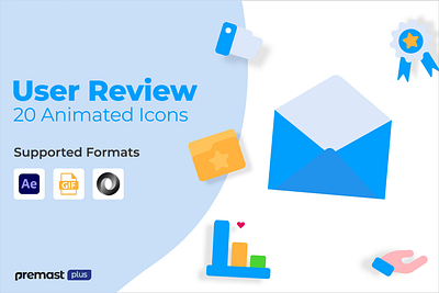 User Review Icon Pack⭐ anima animated icons animation graphic design icons illustrations motion graphics presentation user review