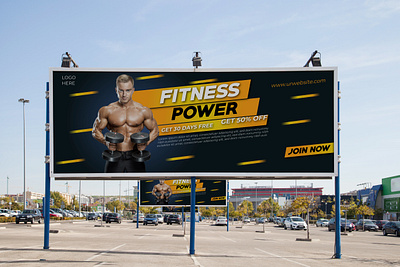 Fitness Banner Design branding design flyer graphic design illustration logo vector