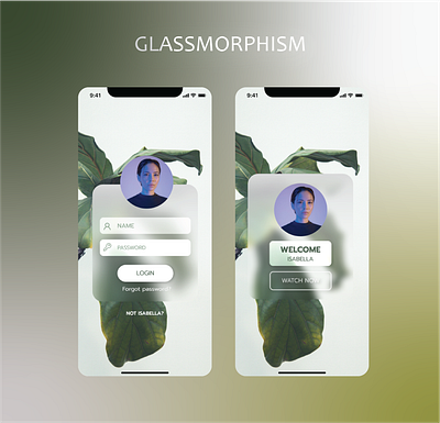 Glassmorphism glassmorphism illustration login login ui profile ui