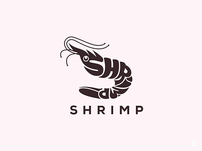 Shrimp Wordmark Logo Design abstract animal branding creative logo flat logo geometric graphic design illustration lettermark logo folio 2022 logo ideas logofillx minimalistic modern logo sea food shrimp fish logo simple songs fish typography vector