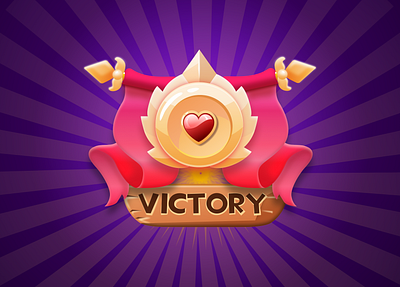 Victory Symbol Design 3d app app gamification badge for victory branding design gamification app gradient graphic design icon icons illustration modern reward medal badge vector