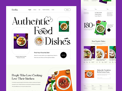 Restaurant Web Site Design: Landing Page / Home Page UI creative design cuisine dribbble2022 food food delivery foodie landing page minimal mockup orix premium productdesign restaurant restaurant website sajon ui design web web design web landing web landing page