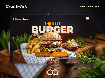 Burger Boss Web Development 3d animation app branding burger development graphic design ui uiux ux website