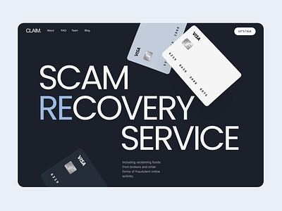 Scam Recovery Agency - Website company onepage scroll team ui ui animation website