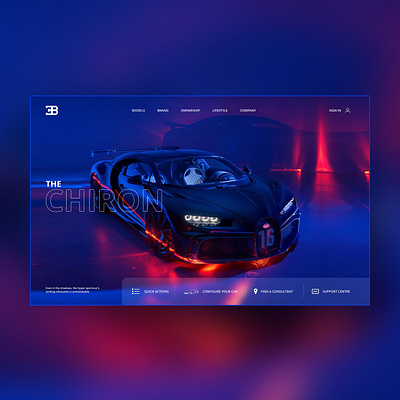 The Chiron Ui Design Concept branding bugatti chiron design graphic design photography product design typography ui ui design ux ux design web design