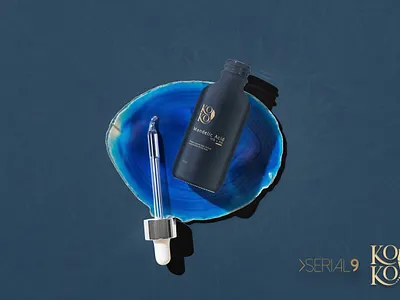 Koko Mandelic Acid | Premium Beauty Product Brand Design Mockup bottle box brand design brand identity brand packaging branding illustration logo packaging