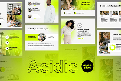 Acidic Multipurpose Template clean colorful company corporate design google slides keynote modern multipurpose multipurpose template photography pitch deck portfolio powerpoint studio template unique web design web development website