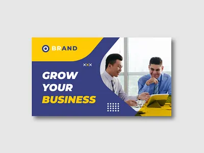 Youtube video thumbnail Digital business agency web banner. banner template