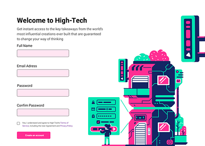 First project from #DailyUI dailyui design illustration sign up ui ux website website design