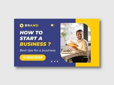 Corporate business web banner template & Youtube video thumbnail banner template