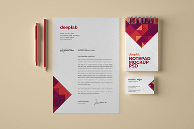 Stationery Branding Mockup Set brand stationery branding branding stationery business card clean corporate design display elegant folder identity letterhead mockup modern paper psd realistic simple stationery