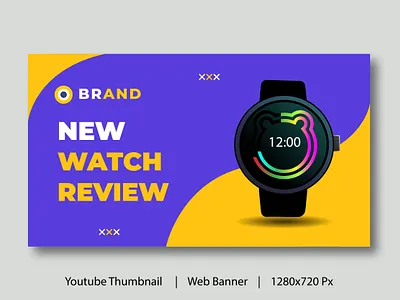 Product review youtube video thumbnail design. web banner
