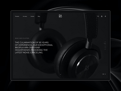 Headphones clean design minimal ui website