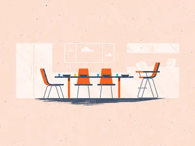 A Seat at the Table animation animation design design for hire freelancer geometric gritty illustration illustrator kitchen scene spot illustration storyboard textures wip