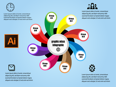 infographic design by adobe illustrator 5 sreps illustrator infographic logo