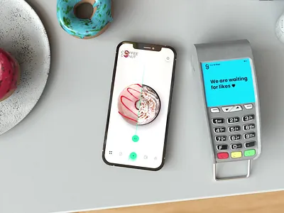 🍩☕Сoffe&Donut Swipe App 3d 3d animation 3d design animation app animation branding coffee design donut graphic design logo mobile app motion graphics ui