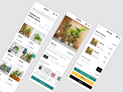 Plants Store Mobile App UI UX app ui app ux creative design ecom ecommerce mobile mobile app plants shopify store ui ux