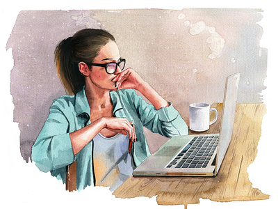Illustration for a currency site. №4 aquarelle art design drawing face illustration logo man nature painting people sketch ui watercolor watercolour woman