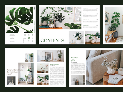 Botanica book branding design graphic design green indesign layout magazine plant plant magazine plants