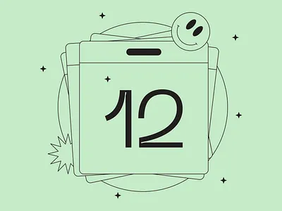 Calendar illustration from Tokyo Illustrations 2.0 ⛩ 2d calendar day design digital illustration interface illustration kapustin linear outline tokyo vector