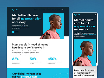 BigHealth Homepage branding ui ux web design website